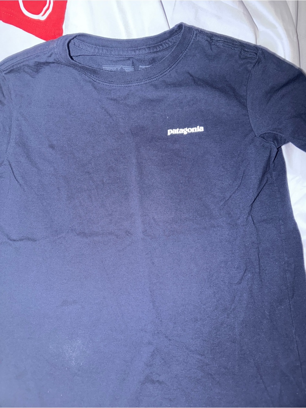 Patagonia kids  Navy Short-Sleeve Logo Tee